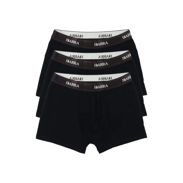 PACK CUECA BOXER "BARRA LOGO" PRETA