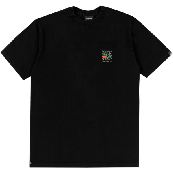 SUB S1 26 - 01020590 PRETO FRENTE CAMISETA SUBURB FLOWERS PRETA