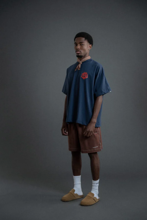 CAMISETA BOXY AQUARELA AZUL MARINHO