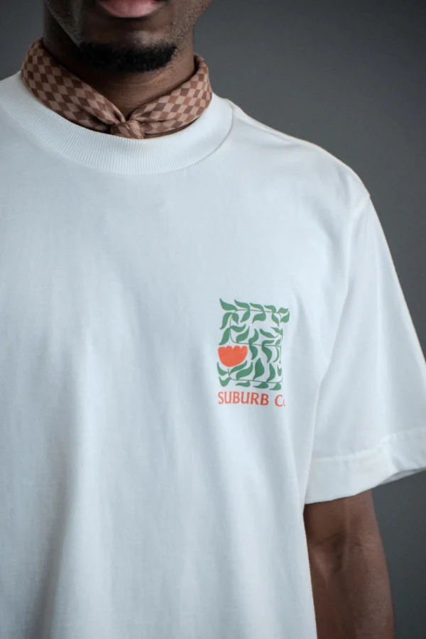CAMISETA SUBURB FLOWERS OFF WHITE