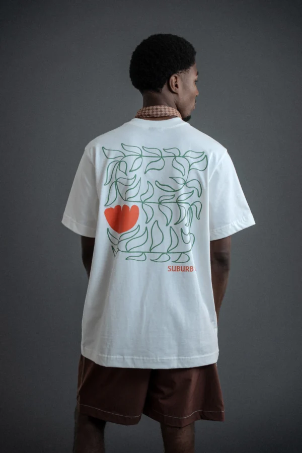 CAMISETA SUBURB FLOWERS OFF WHITE