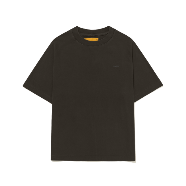 CAMISETA CLASSICA BARRA LOGO MARROM ESTONADA