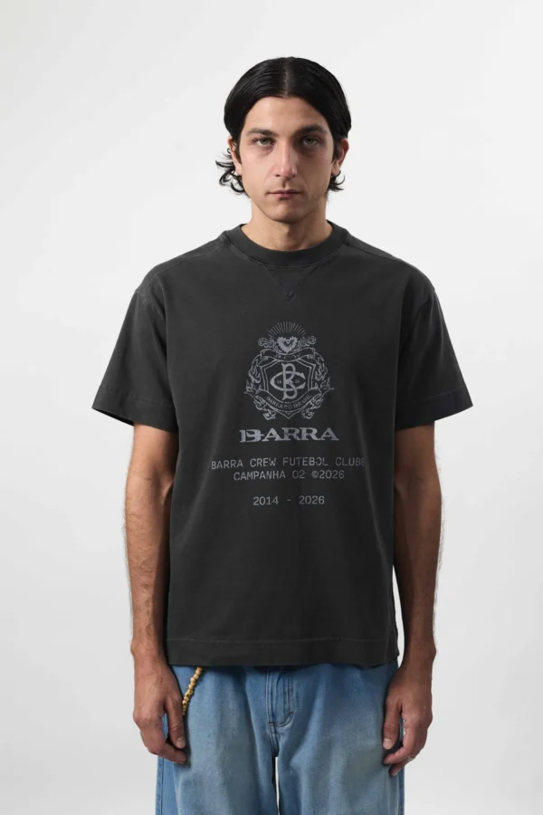 CAMISETA BRASAO PRETA ESTONADA