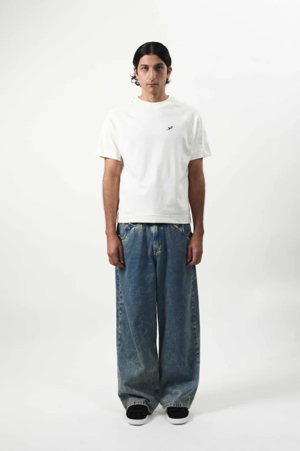 CAMISETA RECORTADA B GARÇA OFF WHITE