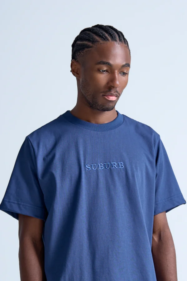 CAMISETA REGULAR EMBROIDERY AZUL
