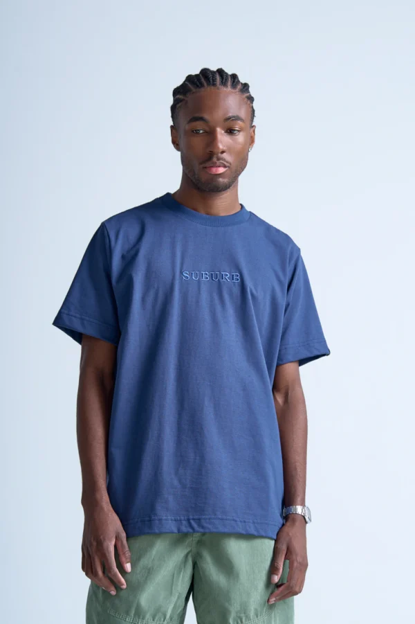 CAMISETA REGULAR EMBROIDERY AZUL