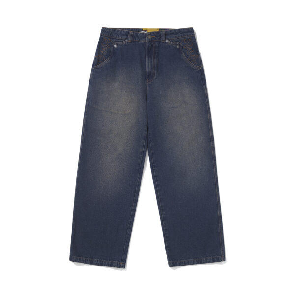 CALÇA JEANS _DESCONSTRUIDA_ AZUL (1) CALÇA JEANS DESCRONSTUIDA AZUL