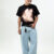 CAMISETA AHLMA ESPECTRO REMIX PRETA