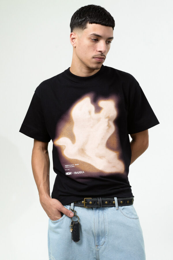 CAMISETA AHLMA ESPECTRO REMIX PRETA