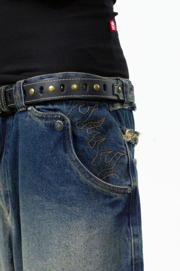 CALÇA JEANS DESCRONSTUIDA AZUL
