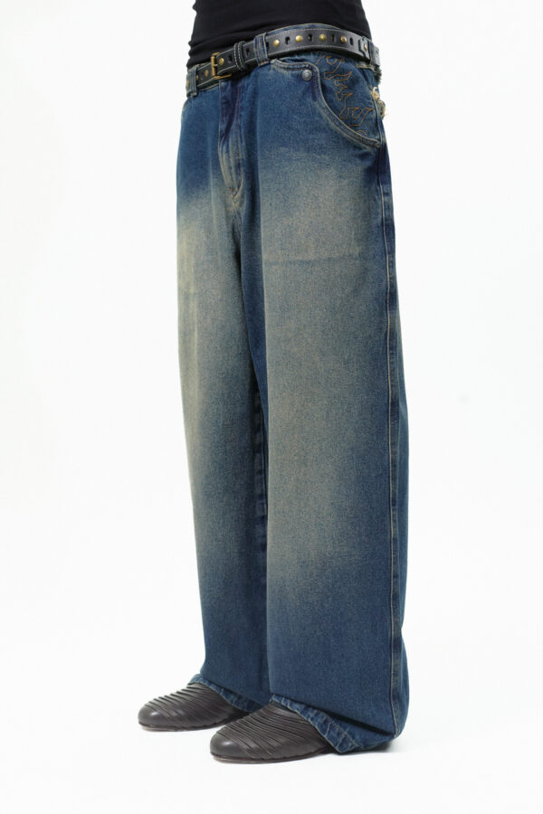 CALÇA JEANS DESCRONSTUIDA AZUL