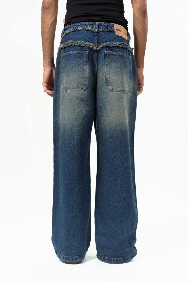 CALÇA JEANS DESCRONSTUIDA AZUL